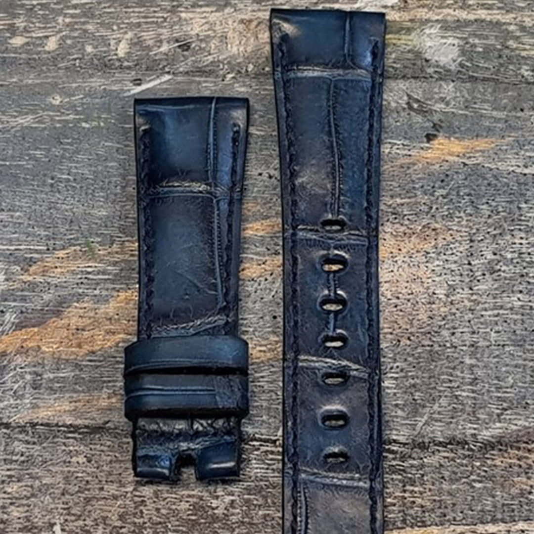Dark Navy Blue Croco