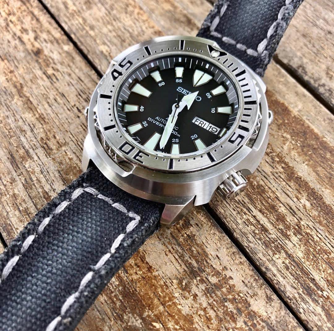 Seiko Straps - Canvas Purplish Gray No. 7