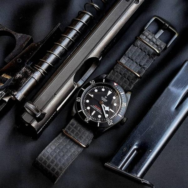 Chessboard Black Nato Strap