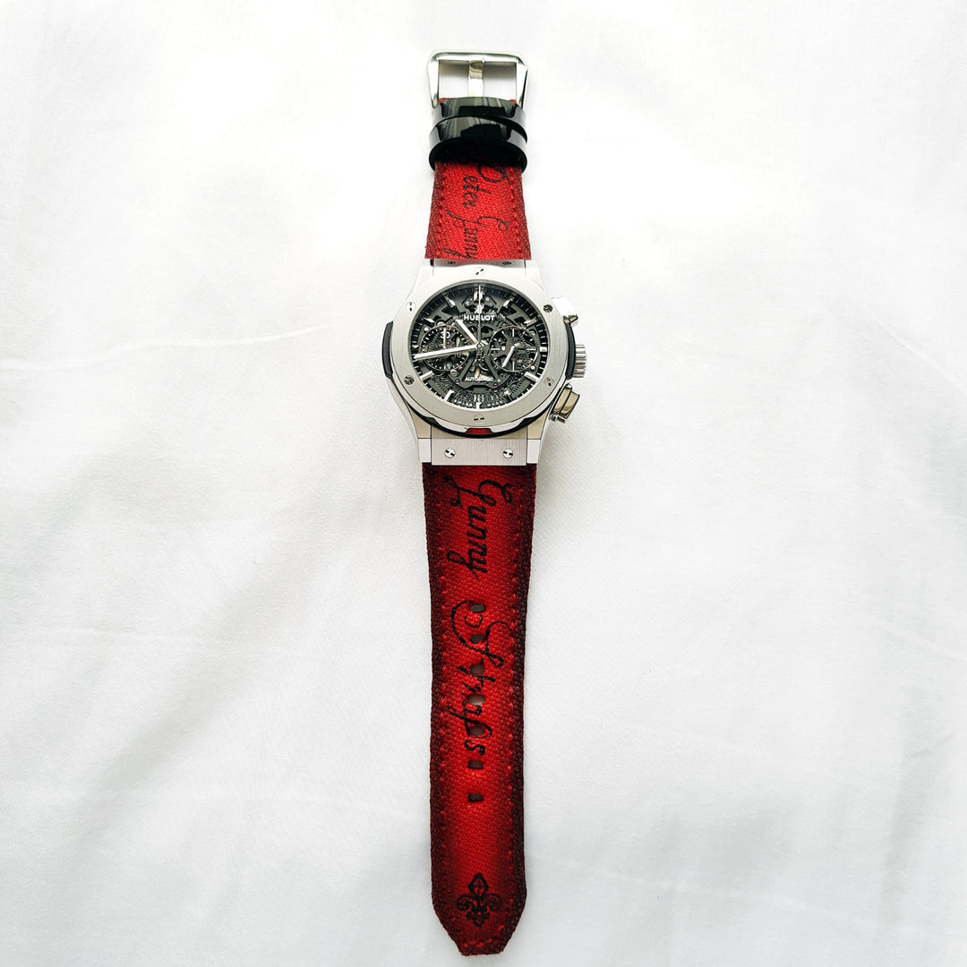 Hublot Straps - Japanese Canvas Red Scritto