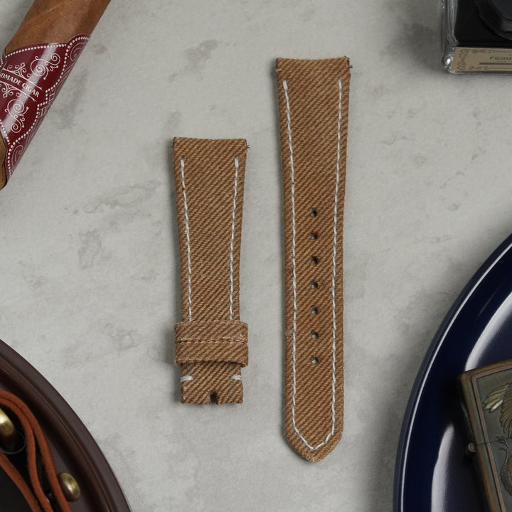 Tudor Straps - Light Brown Denim Strap
