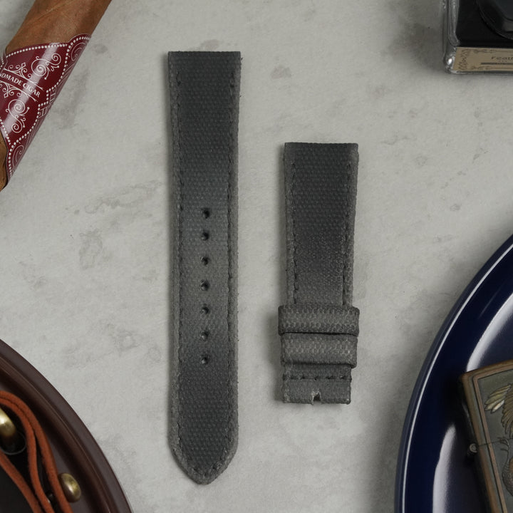 Tudor Straps - Two Tone Canvas Dark-Light Grey