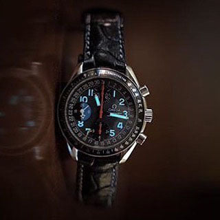 Omega Straps - Black Croco