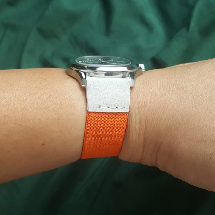 Orange – White Kolor Strap