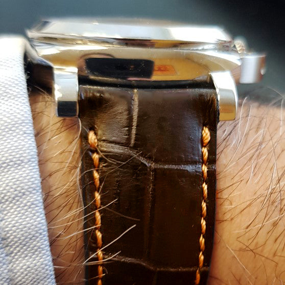 Dark Brown Croco Strap