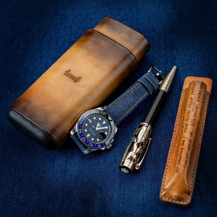 Rolex Straps - Indigo Blue Denim Strap