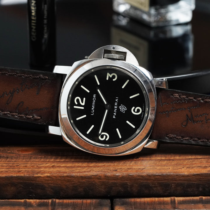 Panerai Luminor Straps - Dark Brown Patina Scritto