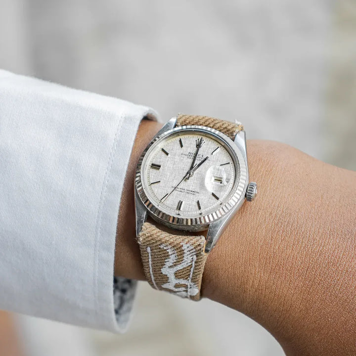 Rolex Straps - Light Brown Calli Denim Strap