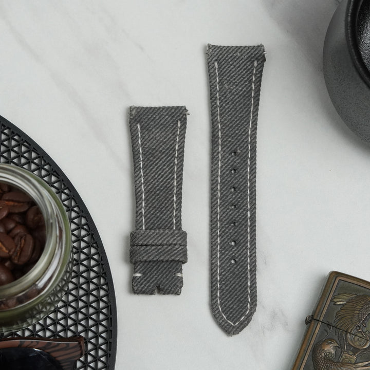 Rolex Straps - Grey Denim Strap