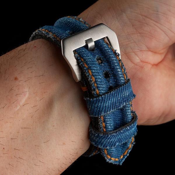 Panerai Radiomir Straps - Double Muscular Vintage Blue Canvas