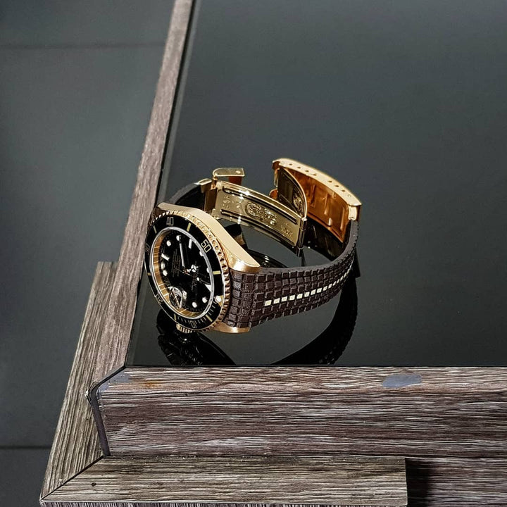 Extreme Chessboard Dark Brown with Beige Stripe