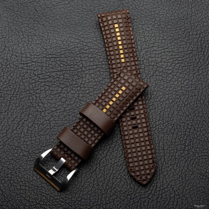 Extreme Chessboard Dark Brown with Beige Stripe