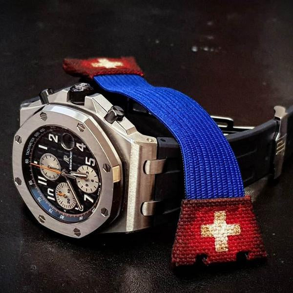 AP Blue Kolor With Vintage Swiss Flag