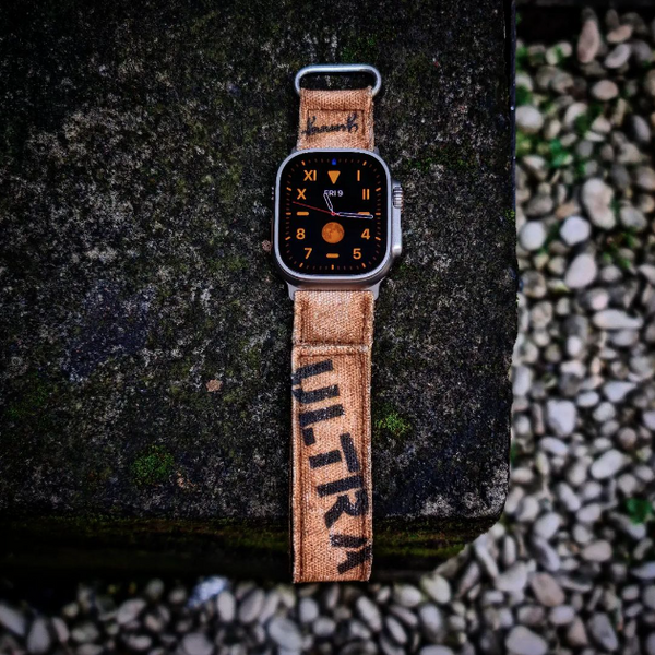 Apple Watch Straps - Ultra Canvas Velcro Beige Series