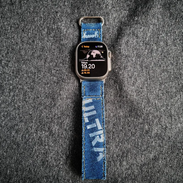 Apple Watch Straps - Ultra Canvas Velcro Blue Jeans Series