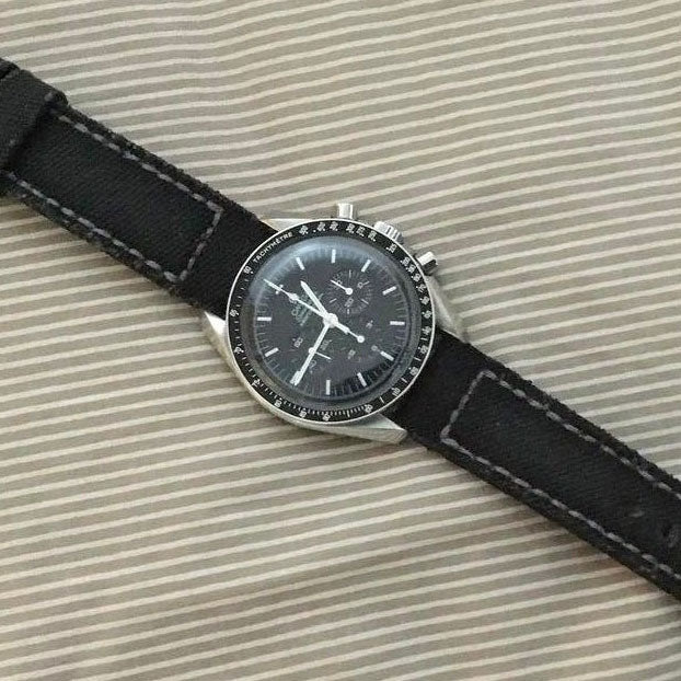 Omega Straps - Canvas Noir