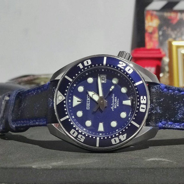 Seiko Straps - Blue Blackbay