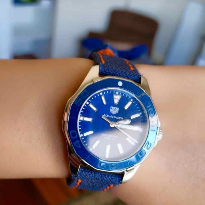 Tag Heuer Straps -  Japanese Canvas Royal Blue