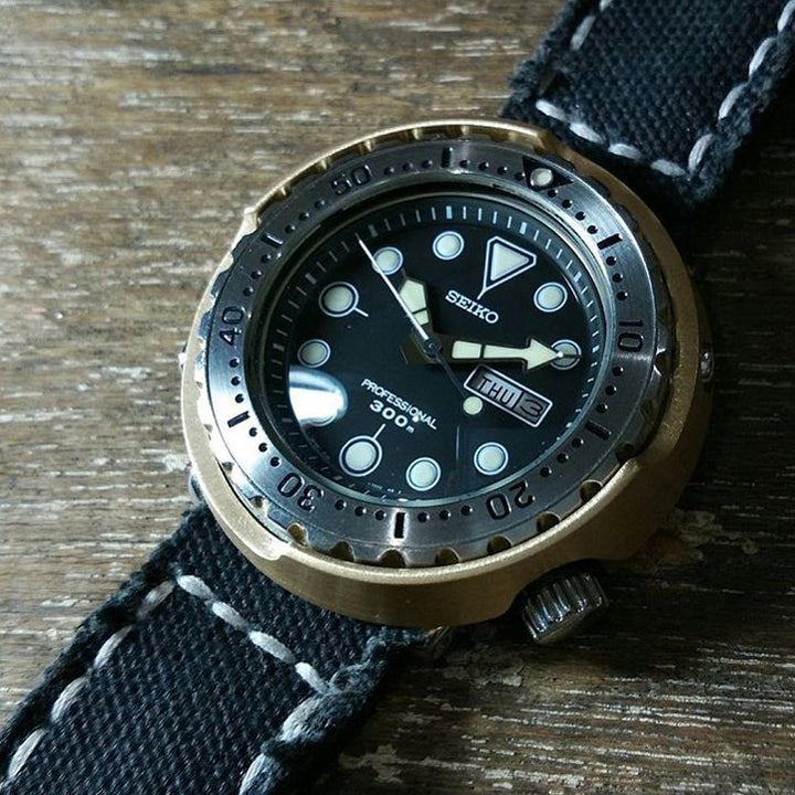 Seiko Straps - Canvas Noir