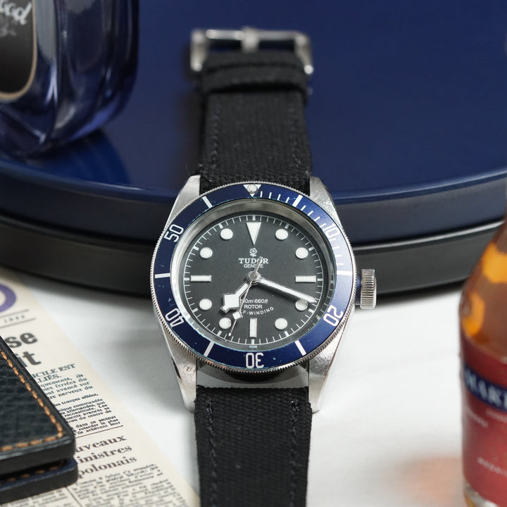 Tudor Straps - Black Canvas