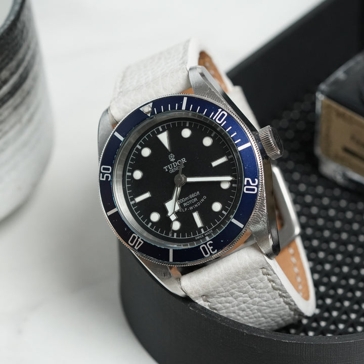 Tudor Straps - Pebble White