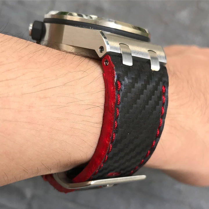 Audemars Piguet Straps - AP Carbon Fiber Red Stitch