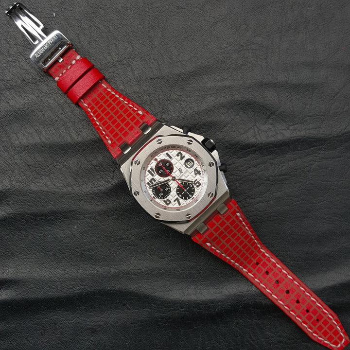 Audemars Piguet Straps - AP Chessboard Red