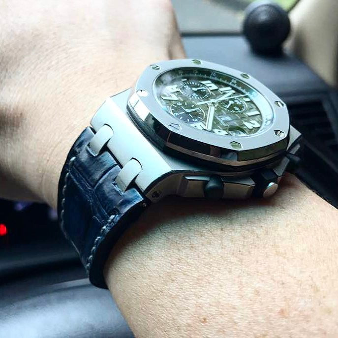 Audemars Piguet Straps - AP  Dark Navy Blue Croco