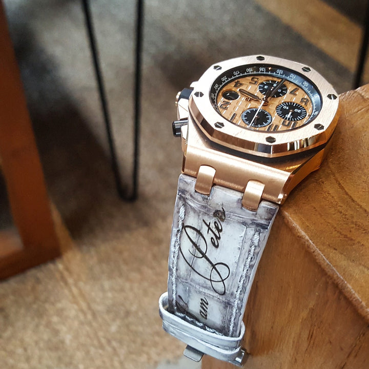 Audemars Piguet Straps - AP Ivory Croco with Scritto