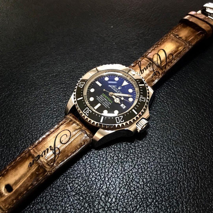 Rolex Straps - Beaver Croco Serie With Scritto