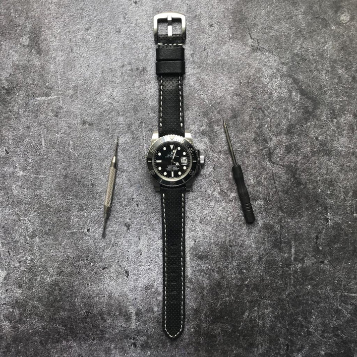 Rolex Straps - Black Perforated