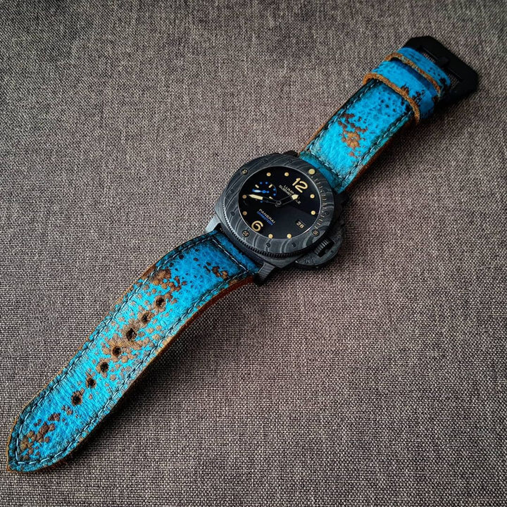 Panerai Submersible Straps - Coral Blue