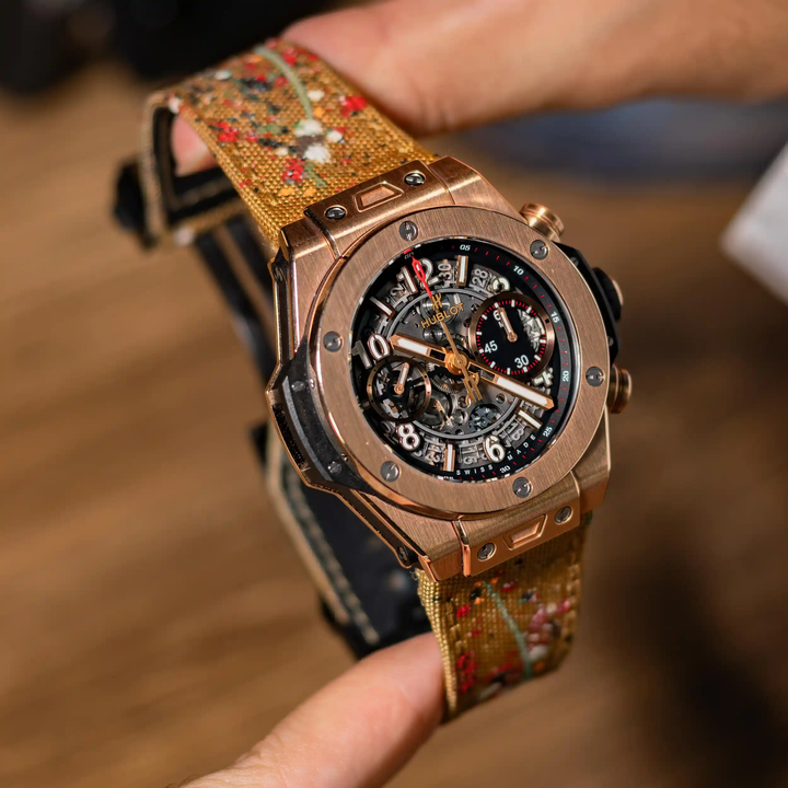 Hublot Straps - Kevlar Paint Splat Brown Strap