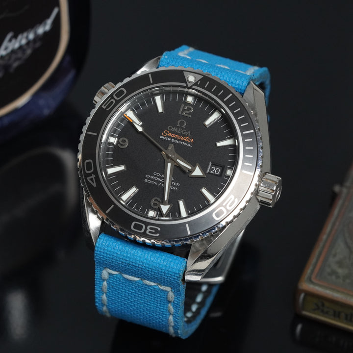 Omega Straps - Canvas Aqua Blue