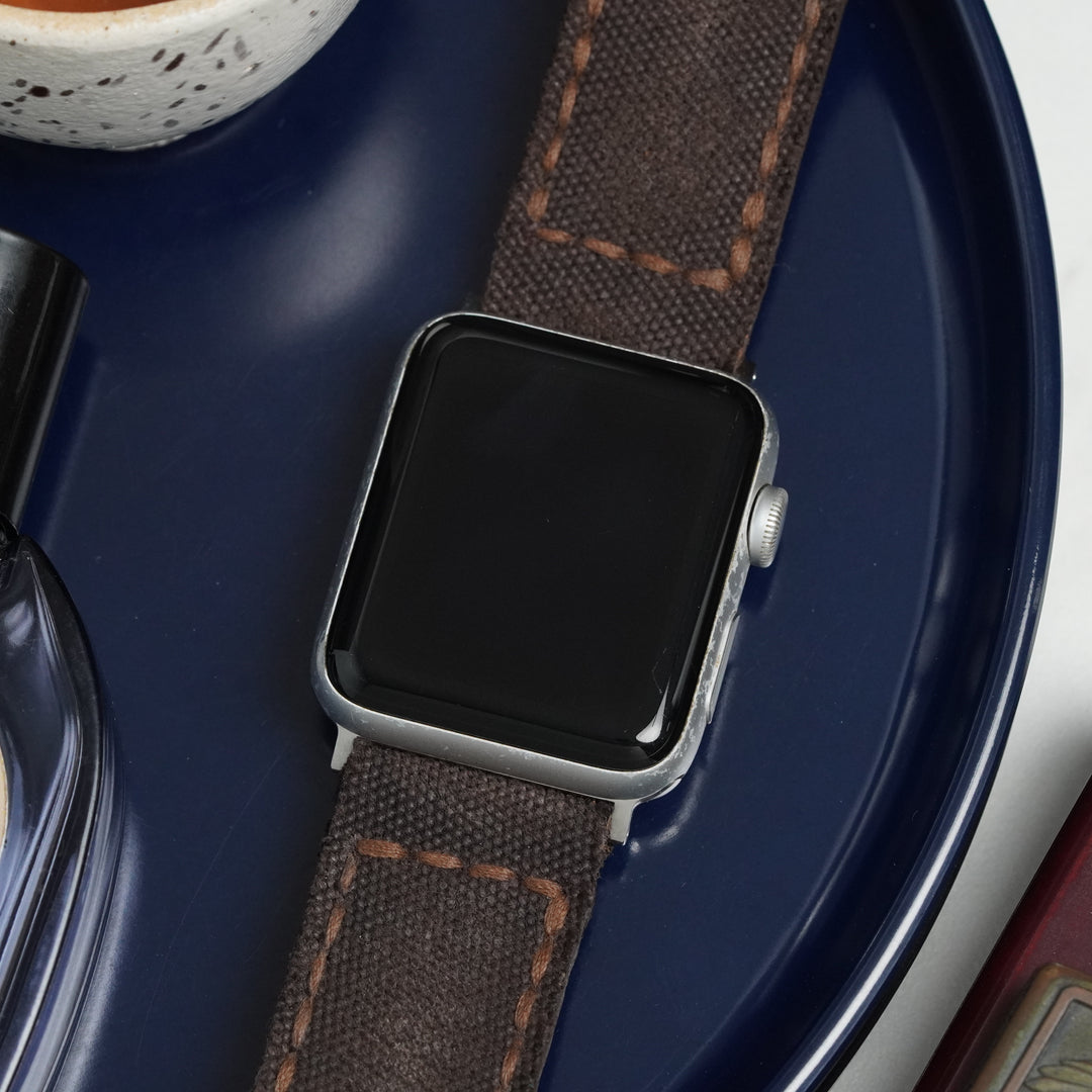 Apple Watch Straps - canvas #10 dark brown