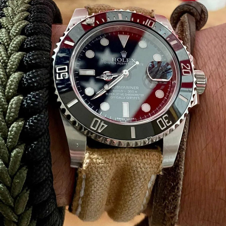 Rolex Straps - Double Muscular Sand Canvas