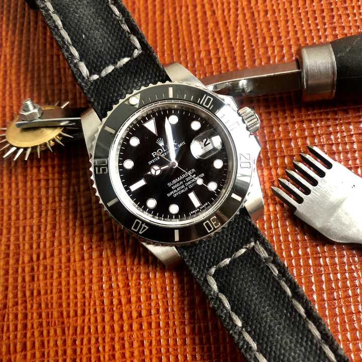 Rolex Straps - Canvas Noir