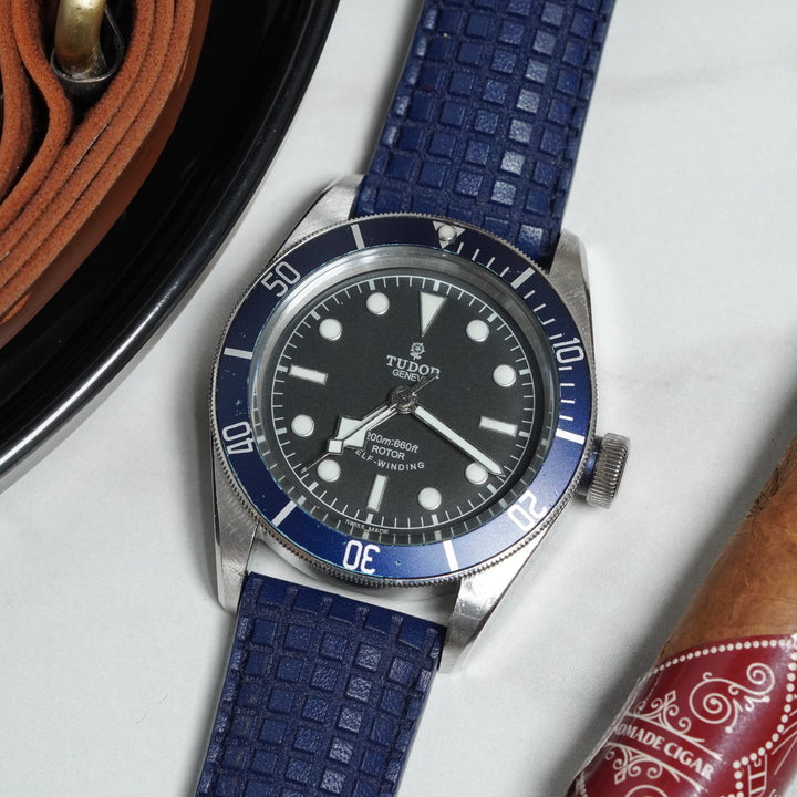 Tudor Straps - Extreme Chessboard Blue