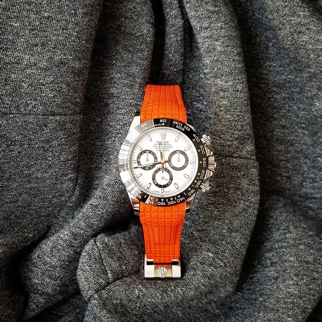 Rolex Straps - Chessboard Orange