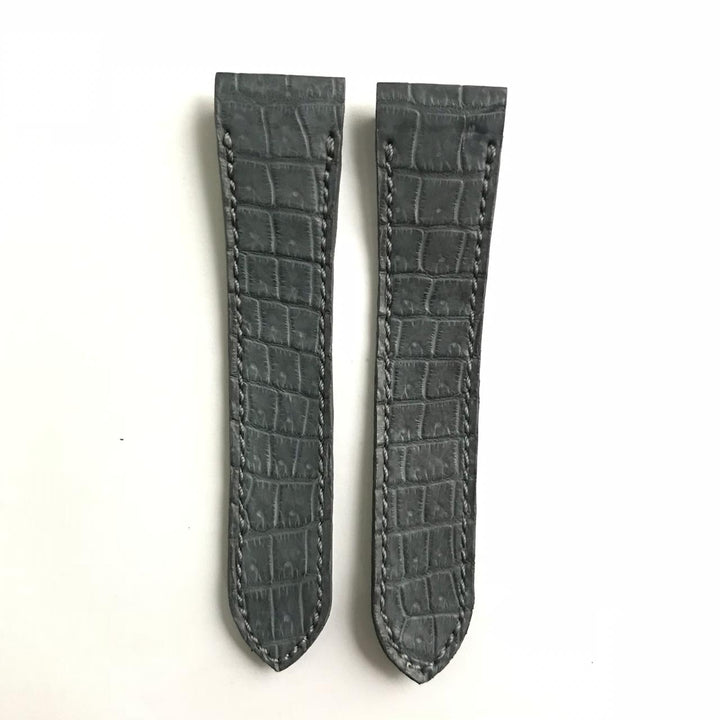 Cartier Straps - Dark Grey Croco