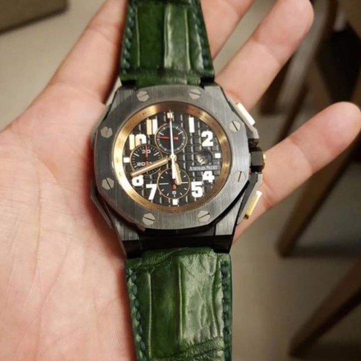 Audemars Piguet Straps - AP Dark Green Hornback Croco