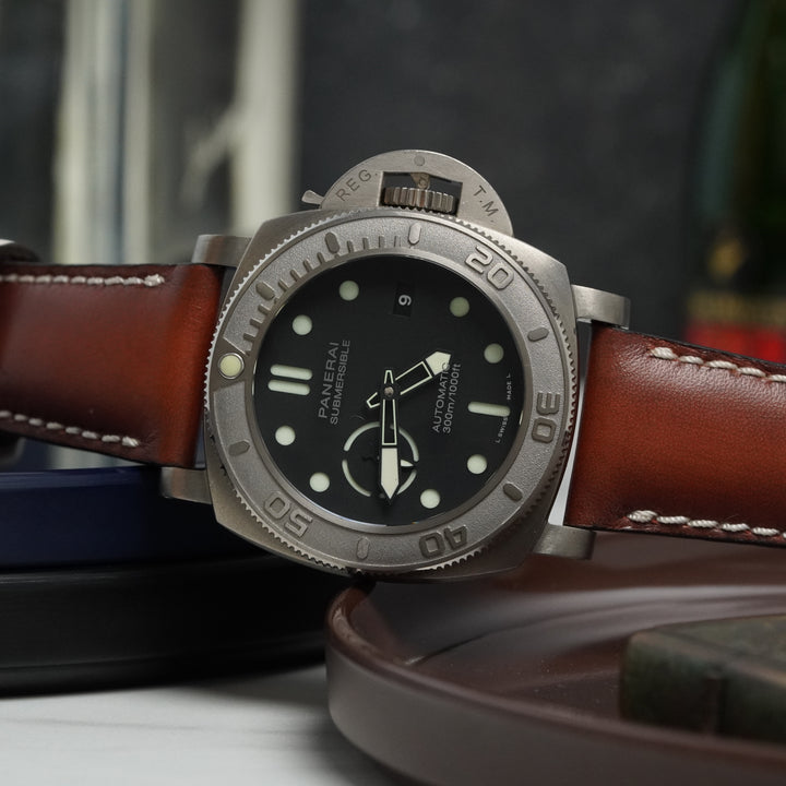 Panerai Submersible Straps - Deep Red