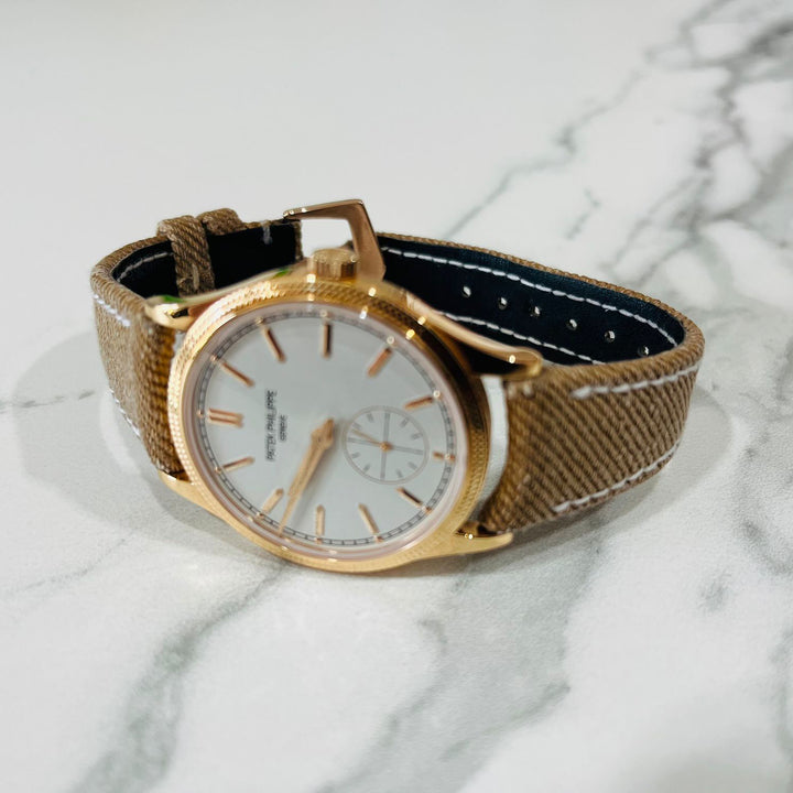 Ready Stock 21mm - Light Brown Denim Strap