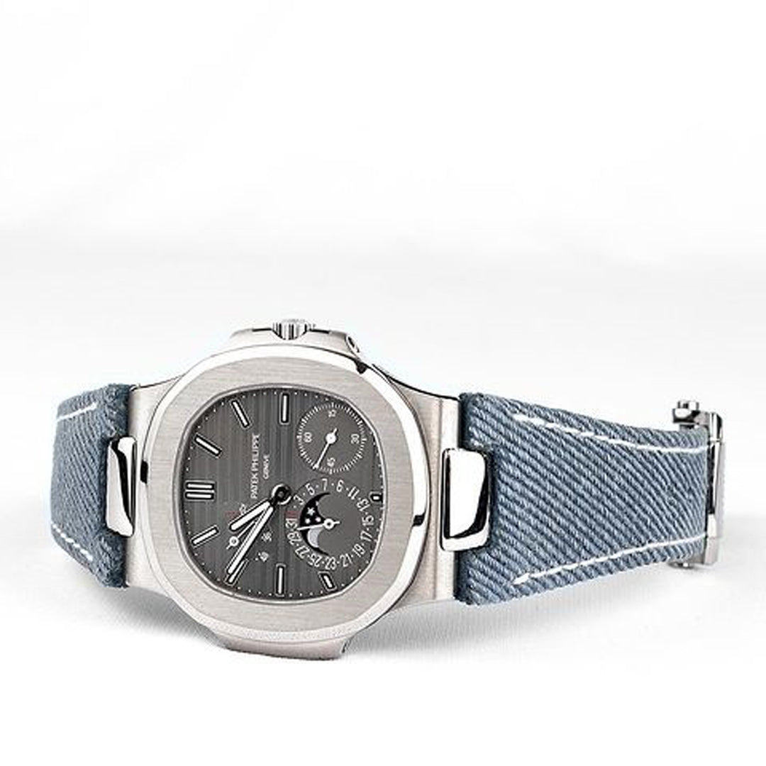 Patek Philippe Straps - Opaline Blue Denim Strap