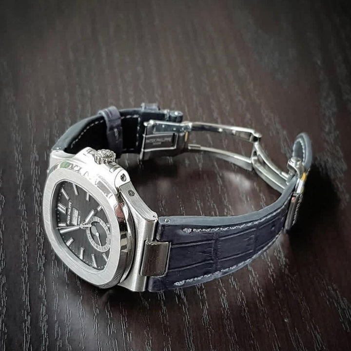 Patek Philippe Straps - Croco Dark Grey