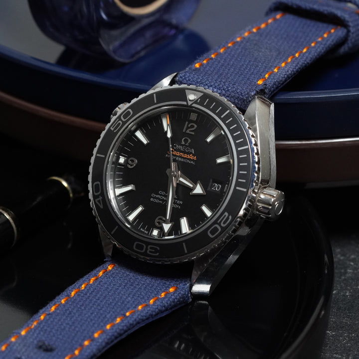Omega Straps - Japanese Canvas Royal Blue