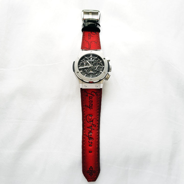 Hublot Straps - Japanese Canvas Red Scritto