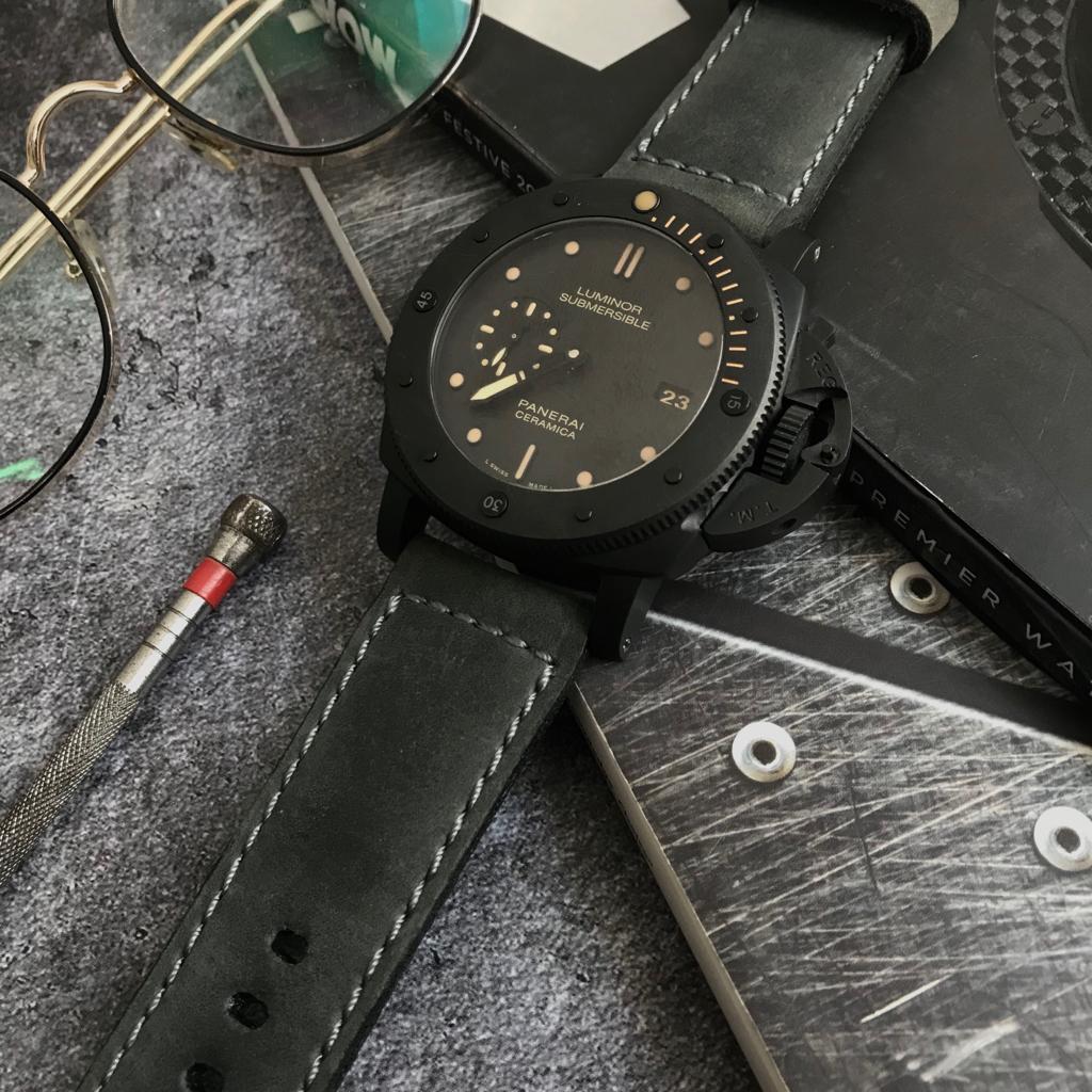 Panerai Submersible Straps - Jet Black