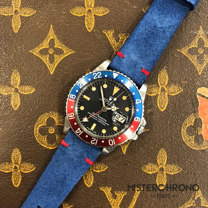 Rolex Straps - Minimalist Blue Suede