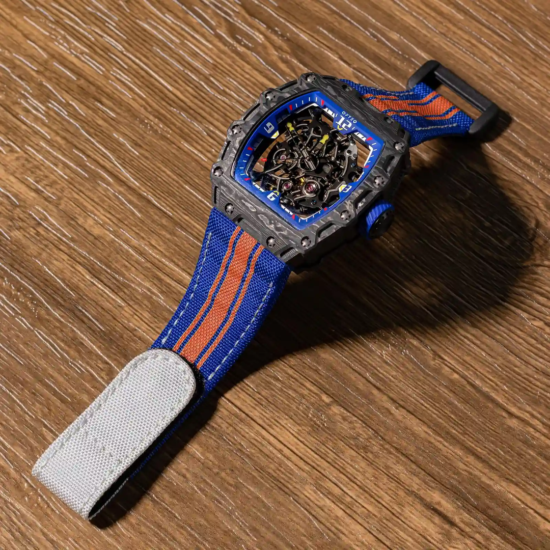 Kevlar Ultramarine Orange Stripe X Kevlar White Velcro
